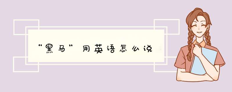 “黑马”用英语怎么说,第1张