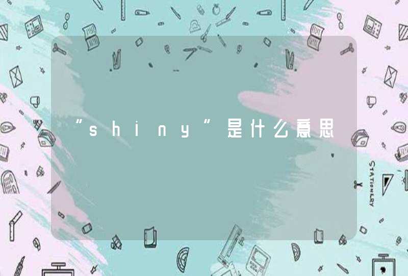 “shiny”是什么意思,第1张