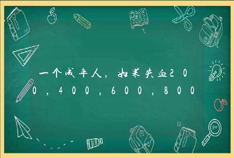 一个成年人，如果失血200，400，600，800，1000，1200毫升，各自的表现会是什么样的？,第1张