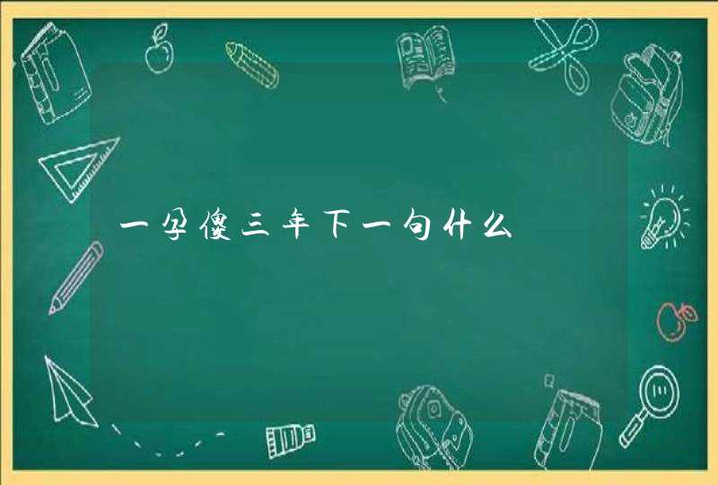 一孕傻三年下一句什么,第1张