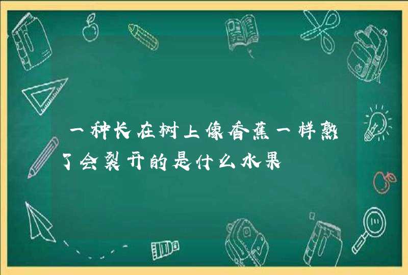 一种长在树上像香蕉一样熟了会裂开的是什么水果,第1张