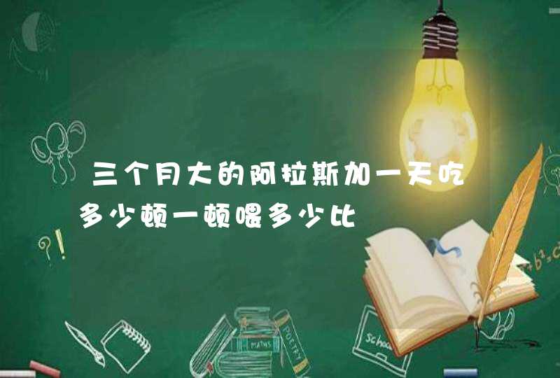 三个月大的阿拉斯加一天吃多少顿一顿喂多少比,第1张