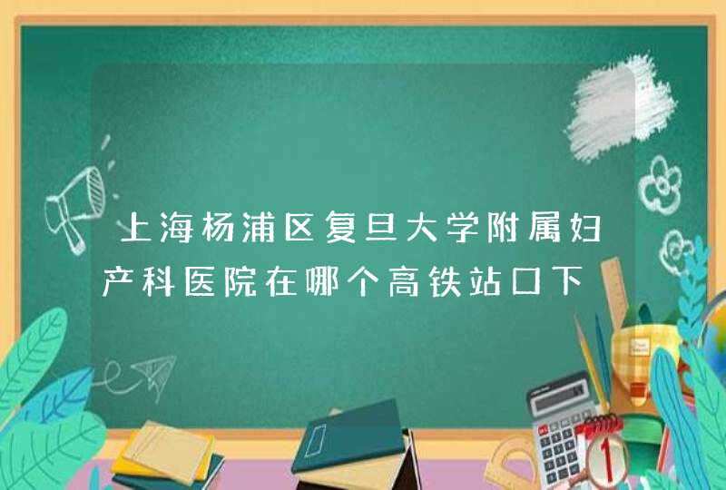 上海杨浦区复旦大学附属妇产科医院在哪个高铁站口下,第1张