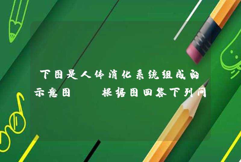 下图是人体消化系统组成的示意图，请根据图回答下列问题： （1）图中标号①、④、⑥所示器官属于消化系,第1张