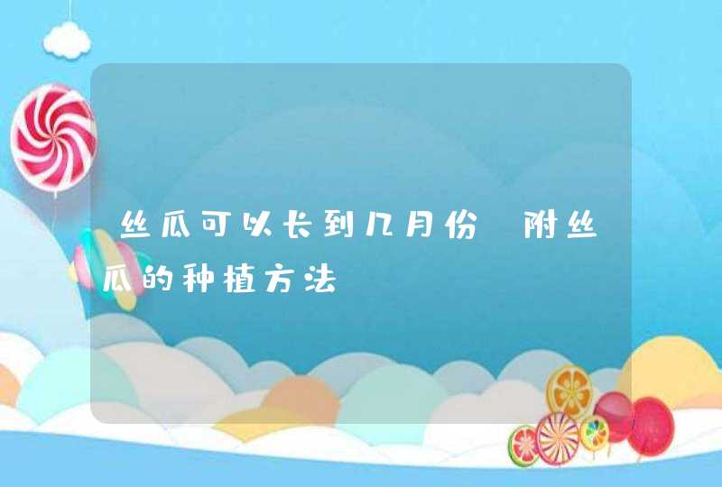 丝瓜可以长到几月份，附丝瓜的种植方法,第1张