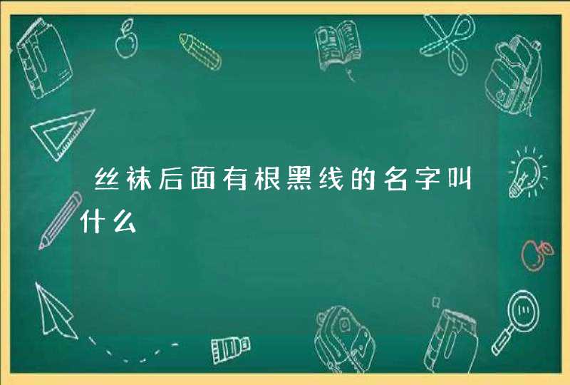 丝袜后面有根黑线的名字叫什么,第1张