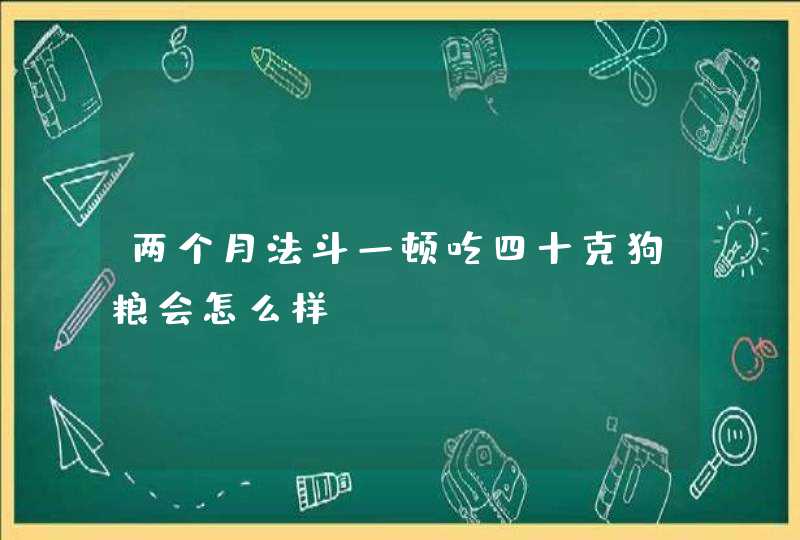 两个月法斗一顿吃四十克狗粮会怎么样,第1张