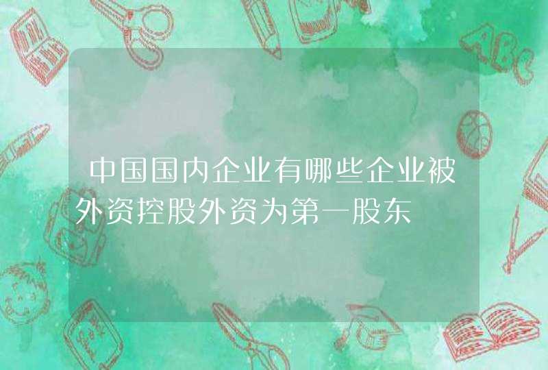 中国国内企业有哪些企业被外资控股外资为第一股东,第1张