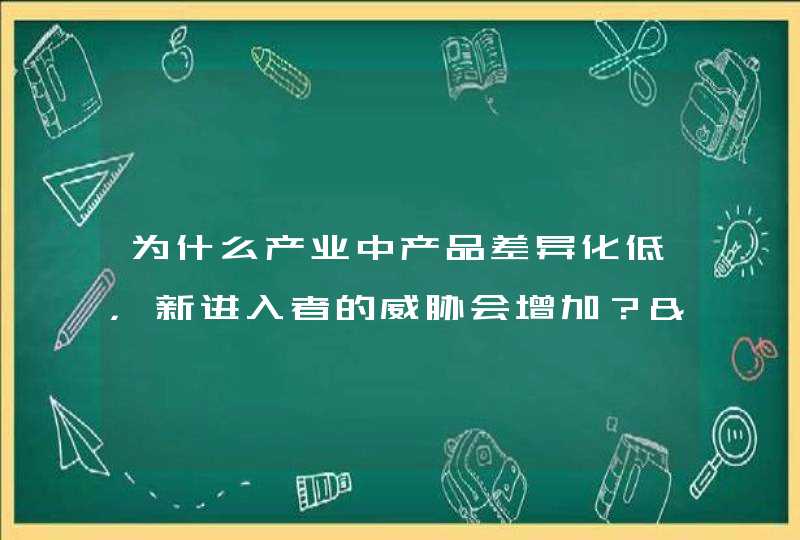 为什么产业中产品差异化低，新进入者的威胁会增加？&lt;br&gt;,第1张