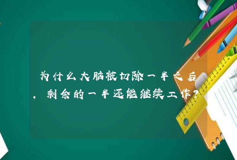 为什么大脑被切除一半之后，剩余的一半还能继续工作？,第1张