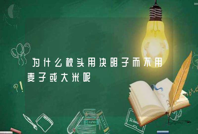 为什么枕头用决明子而不用麦子或大米呢,第1张