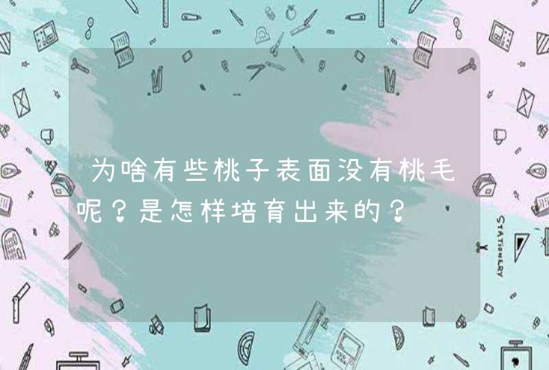 为啥有些桃子表面没有桃毛呢？是怎样培育出来的？,第1张