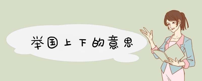 举国上下的意思,第1张
