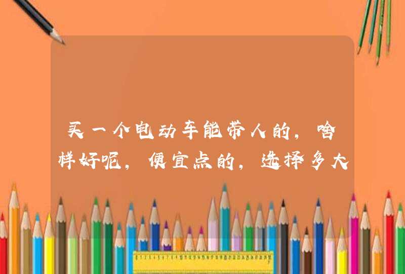 买一个电动车能带人的，啥样好呢，便宜点的，选择多大功率电机，多少V的好呢？,第1张