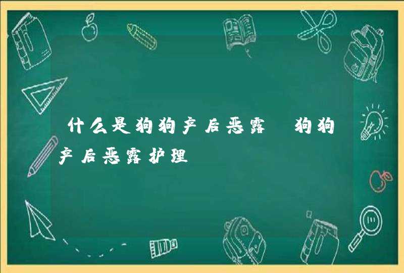 什么是狗狗产后恶露 狗狗产后恶露护理,第1张