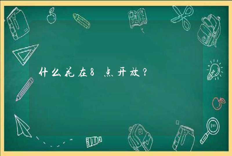 什么花在8点开放？,第1张