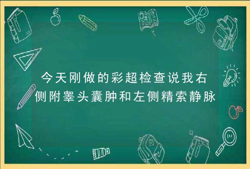 今天刚做的彩超检查说我右侧附睾头囊肿和左侧精索静脉曲张，请问医生有什么好的治疗方法吗？,第1张