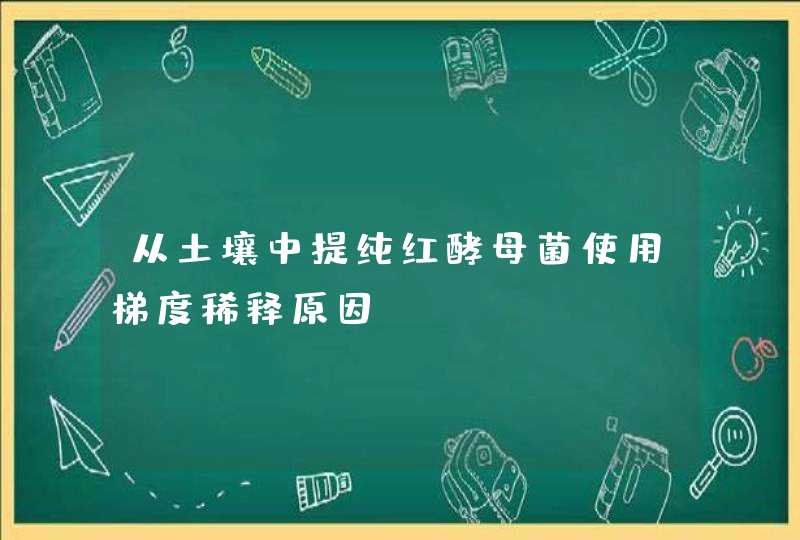 从土壤中提纯红酵母菌使用梯度稀释原因,第1张