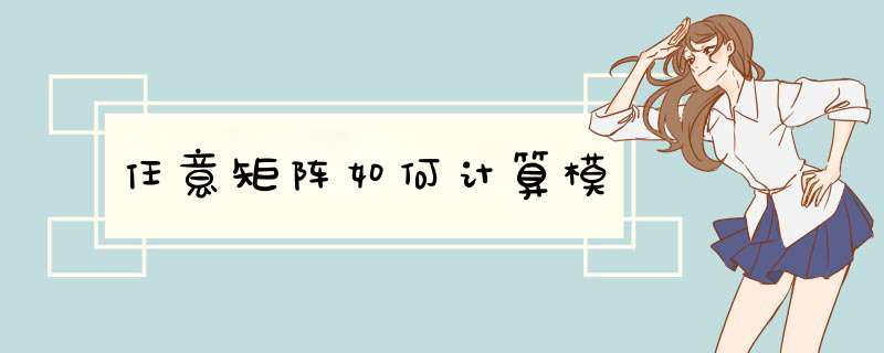 任意矩阵如何计算模,第1张