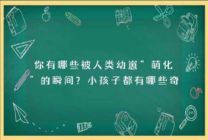 你有哪些被人类幼崽“萌化”的瞬间？小孩子都有哪些奇思妙想？,第1张