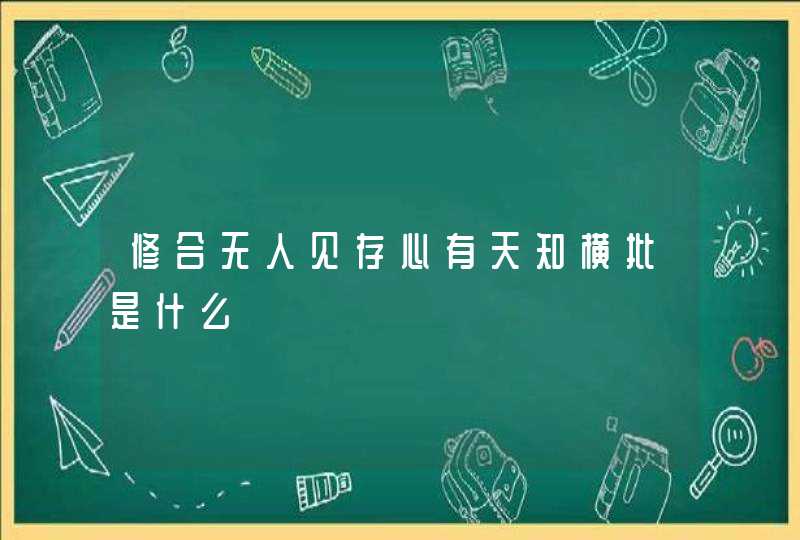 修合无人见存心有天知横批是什么,第1张