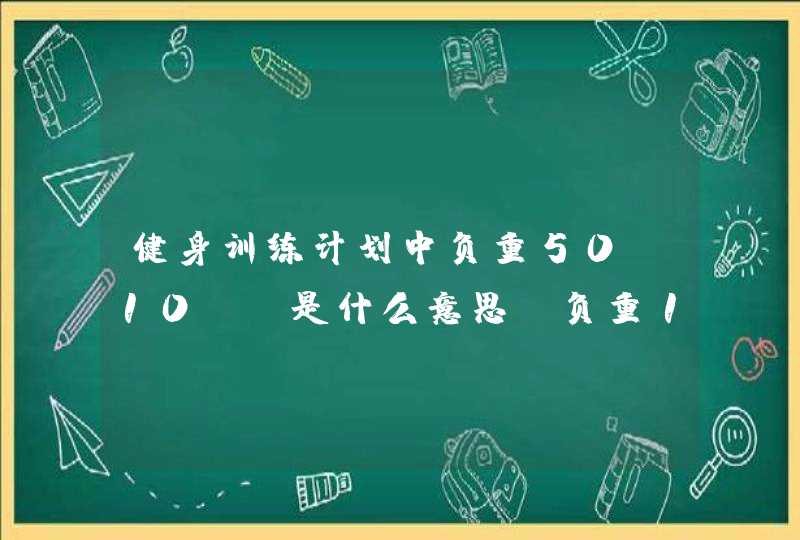 健身训练计划中负重50%10RM是什么意思?负重10RM，15RM是什么意思？还有就是次数60秒,第1张