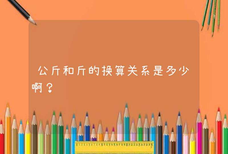 公斤和斤的换算关系是多少啊？,第1张