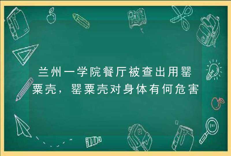 兰州一学院餐厅被查出用罂粟壳，罂粟壳对身体有何危害？,第1张