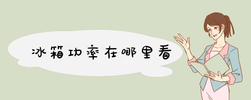 冰箱功率在哪里看,第1张