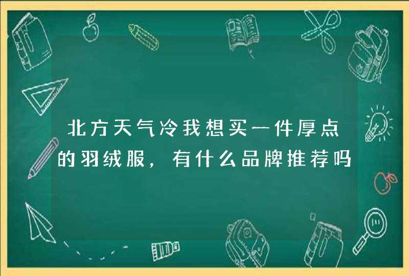 北方天气冷我想买一件厚点的羽绒服，有什么品牌推荐吗？,第1张