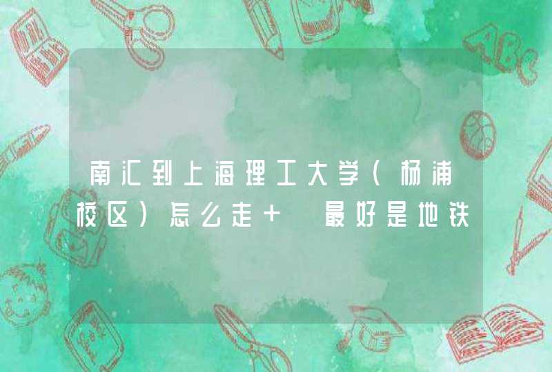 南汇到上海理工大学（杨浦校区）怎么走 【最好是地铁路线】,第1张