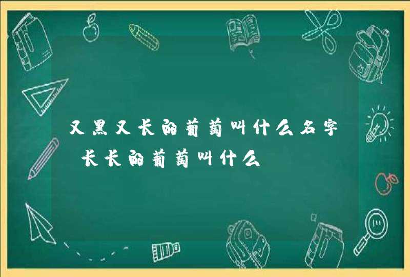 又黑又长的葡萄叫什么名字,长长的葡萄叫什么,第1张