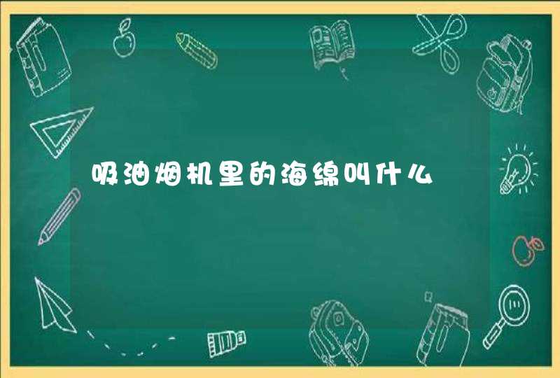 吸油烟机里的海绵叫什么,第1张