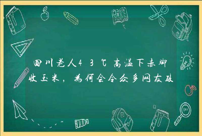 四川老人43℃高温下赤脚收玉米，为何会令众多网友破防？,第1张