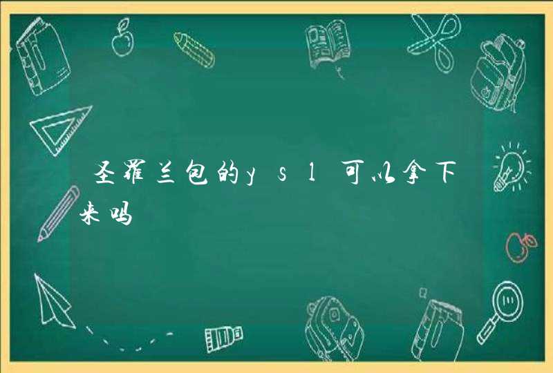 圣罗兰包的ysl可以拿下来吗,第1张