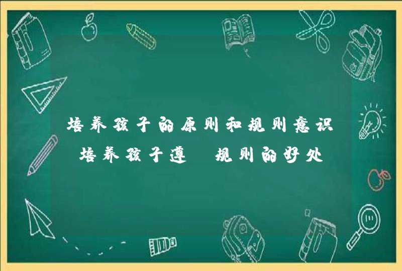 培养孩子的原则和规则意识_培养孩子遵守规则的好处,第1张