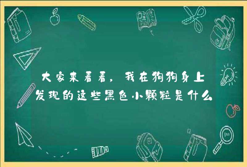 大家来看看，我在狗狗身上发现的这些黑色小颗粒是什么？,第1张