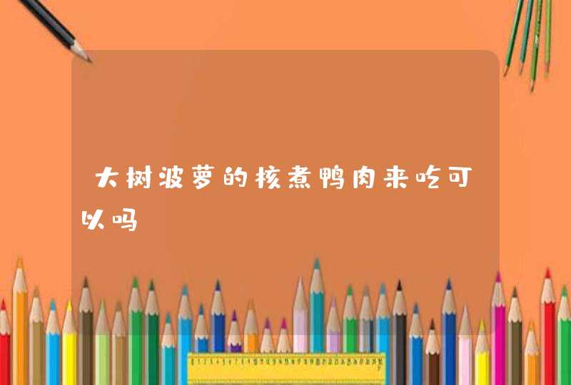 大树波萝的核煮鸭肉来吃可以吗?,第1张