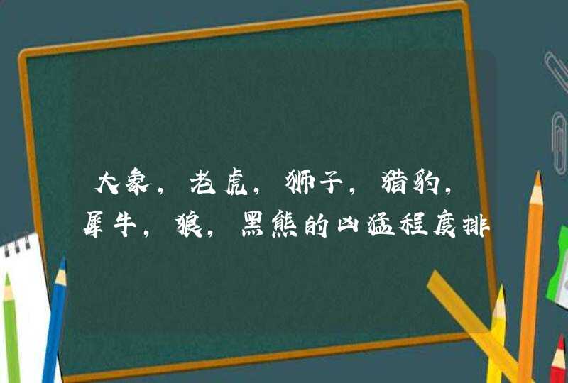 大象，老虎，狮子，猎豹，犀牛，狼，黑熊的凶猛程度排名,第1张