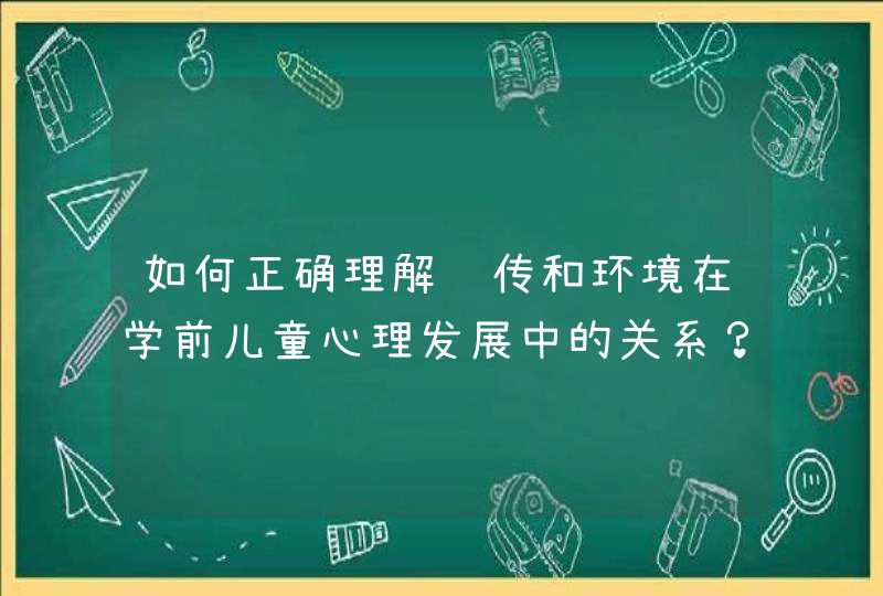 如何正确理解遗传和环境在学前儿童心理发展中的关系？,第1张