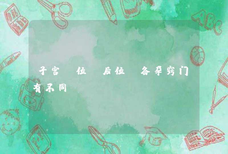 子宫前位、后位，备孕窍门有不同,第1张