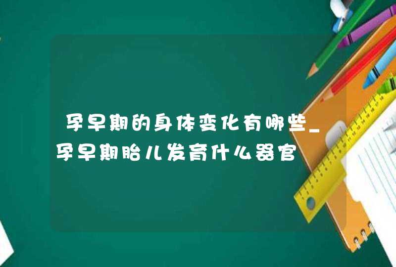 孕早期的身体变化有哪些_孕早期胎儿发育什么器官,第1张