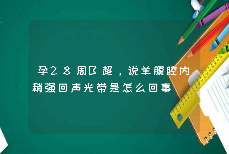 孕28周B超，说羊膜腔内稍强回声光带是怎么回事,第1张