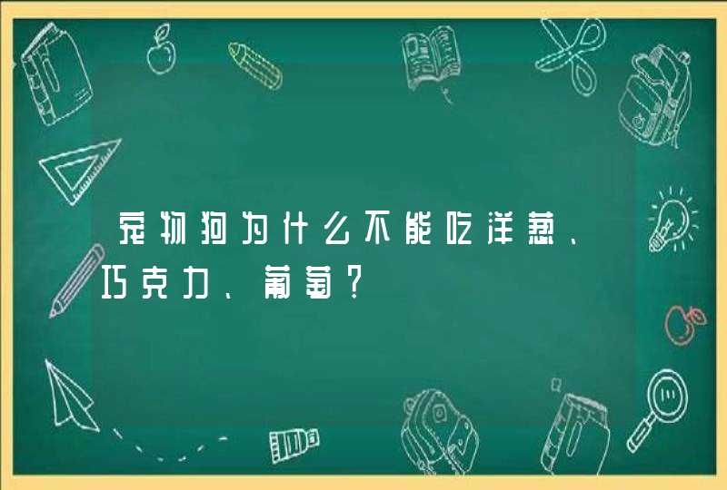 宠物狗为什么不能吃洋葱、巧克力、葡萄？,第1张