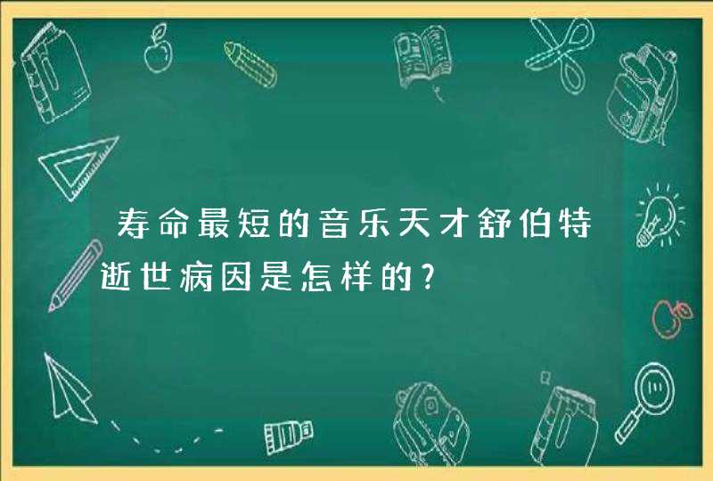 寿命最短的音乐天才舒伯特逝世病因是怎样的？,第1张