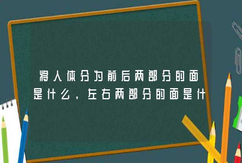 将人体分为前后两部分的面是什么，左右两部分的面是什么，上下两部分的面是什么,第1张