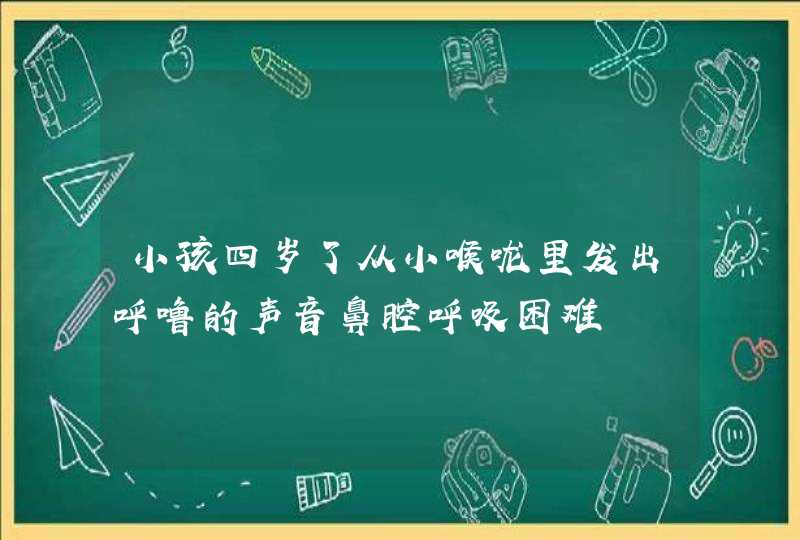 小孩四岁了从小喉咙里发出呼噜的声音鼻腔呼吸困难,第1张