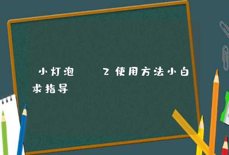 小灯泡sk2使用方法小白求指导,第1张