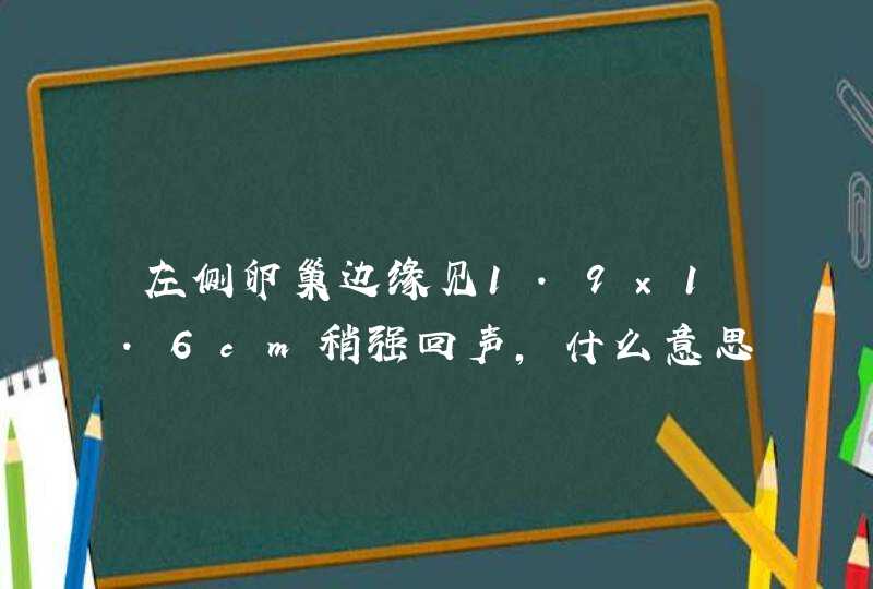 左侧卵巢边缘见1.9×1.6cm稍强回声,什么意思,第1张