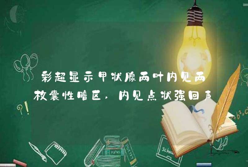 彩超显示甲状腺两叶内见两枚囊性暗区,内见点状强回声是什么意思,第1张